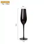 2Pcs glass household, multi-purpose black crystal glass, tall red wine glass, champagne glass, glass wine glass – in a cozy