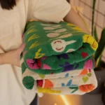 Kawaii Japanese Pure Cotton Towels Cute Vegetable Absorbent Towel Thick Soft Face Skin-friendly Bath Towel for Kids &
