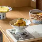 Imperial tall bowl Japanese retro ceramic bowl Restaurant Pastry sushi tableware – top view