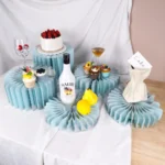 5pcs Buffet Riser Dessert Table Display Set White Cardboard Display Stands for Party Birthday Drink Collectibles Jewelry Show - Image 27