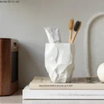Rock Shape Mouthwash Mug Ceramic Toothbrush Cup Storage Tray Portable Travel Toothbrush Mug Vanity Sink Bathroom Accessories