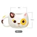Creative 3D Embossed Ceramic Cat Teamug Office Cute Animal Ceramic Coffee Mug 430ml Milk Drink Cup Drinkware Home Decoration