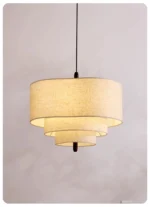 Nordic Minimalist Wabi Sabi Fabric Chandelier Living Dining Room Bedroom Pendant Light Home Indoor Lighting Hanging Lamp