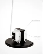 Floor lamp with a simple on/off switch on the pole, easy to reach.