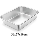 Thickened Stainless Steel Deep Pan Multifunction Roast Chicken Salad Cake Cookie Bakeware for Brownie Bread Meat Baking Pan