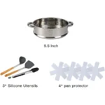 16PCS Pots and Pans Set Non Stick Cookware Set Nonstick with Cooking Set for Home Kitchen Cooking Durable Aluminum Construction - Image 3