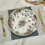 European ceramic western dinner plate, jungle set, steak plate, Coffee cup, afternoon , personalized gift set – base detail
