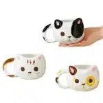 Creative 3D Embossed Ceramic Cat Teamug Office Cute Animal Ceramic Coffee Mug 430ml Milk Drink Cup Drinkware Home Decoration
