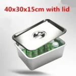 304 stainless steel plate tray rectangular square oven tray baking pot dish deep Japanese barbecue bbq cafeteria Storage trays - Image 8