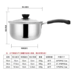 Goldoma stainless steel milk pot with lid on a kitchen stove