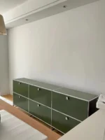 Sideboard Storage Cabinets Modular Combination Metal Frame for Living Room Office Drawers Customizable Large Storage Olive Green - Image 41