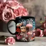 1pc magic mushroom forest Ceramic coffee Mug office milk cup 11oz black tea mug – base detail