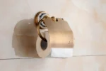Antique Bronze Bathroom Paper Holder with Shelf Bathroom Paper roll Holder Brass Towel Rack Toilet Paper Holder Tissue Box