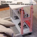 Multi-Layer Standing Desk Small Office Desk Adjustable Height Wooden Computer Desk Workstation Work Table Laptop Desk for