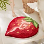 Funny Fruit Bath Mat - Non-Slip Microfiber Rug for Bathroom, Super Absorbent & Quick Dry, Cute Cartoon Shape, Soft Flocked - Image 14