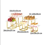 Wedding Buffet Cake Sweet Food Bread Cake Flower Dessert Holder Dessert Table Cake Stand Buffet Banquet Tea Break Metal Holder - Image 14