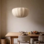 Nordic Minimalist Wabi Sabi Fabric Chandelier Living Dining Room Bedroom Pendant Light Indoor Home Decor Hanging Lamp Fixture