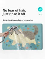 Adorable Cat Print Bath Mat, Premium Thick Sponge, Super Absorbent & Quick Dry, Non-Slip Bathroom Rug, Soft Rebound
