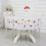 PVC Hotel Waterproof and Oil Proof Large Round Tablecloth Hotel Plastic Round Table Cloth Wash Free and Scald Proof Table