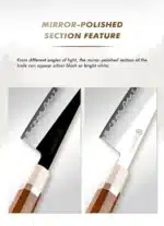 Grandsharp Kitchen Knife Set 3 Layer Composite Steel PM204 Steel Core Wood Handle Professional Chef Knives Collection 1 to 5