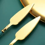 Elegant western dinnerware set with 4 pieces of 304 stainless steel spoon and fork on a table