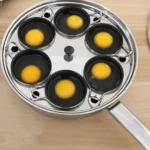 Egg Poacher Pan Stainless Steel Egg Steamer universal Induction Cooktop Egg Steamer Frying Pan for Breakfast Steamed Egg