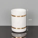 Volakos White Natural Marble Bathroom Accessories Golden Luxury Soap Dish Soap Dispenser Toothbrush Holder Tray Bathroom Set
