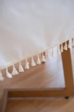 Nordic White Tablecloth Cotton Linen Map Rectangle Round Table Cloth Soft Cover Lace Tassel Outdoor Picnic Blanket for