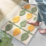 High Quality Bath Mat Simple Style Flocking Bathroom Non-slip Mat Bathroom Door Mat Microfiber Bathroom Carpet – base detail