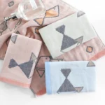 Cotton Gauze Hand Towel for Children and Adults, Face Towel, 35*75 cm, High Quality, 2 pcs, 3 pcs, 5 pcs – top view
