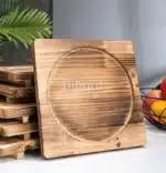 Wood Pot Holder Wooden Trivets Bowl Trivet Hot Stone pot Mat Korean Dolsot Plate Base Placemat Bibimbap Coaster Pan Dish