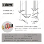 2026 New French Clear Glass Lustre Chandelier, Custom Hardware Pendant Lamp for Duplex Stairwell, Elegant Light for Ceilings