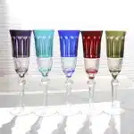 Crystal Flute Champagne Glasses Multicolor Wine Glass Cup Handmade Hand Carved Edo Kiriko Wedding Gift With Gift Box 1PC