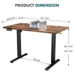JHK Ergonomic Electric Standing Desk Height Adjustable Computer Desk Large Work PC Table Home Office Writing Gaming Desks