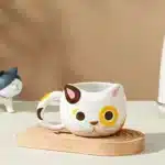 Creative 3D Embossed Ceramic Cat Teamug Office Cute Animal Ceramic Coffee Mug 430ml Milk Drink Cup Drinkware Home Decoration