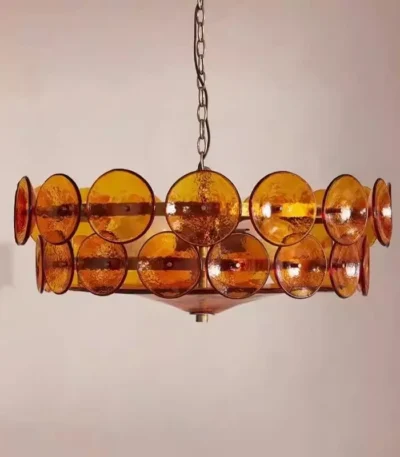 Nordic Style Designer Led Chandelier Restaurant Study Living Room Colored Glass Pendant Light Luxury Postmodern Indoor