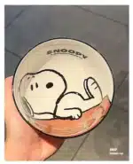 Snoopy 4 Pieces Ceramic Bowl Set 2025 New Style Under Glaze Color Cute Cartoon Pattern Home Noodle Rice Tableware For Kids