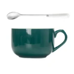 750ml Large Capacity Ceramic Milk Coffee Mug With Spoon Breakfast Oatmeal Milk Tea Ceramic Cup Instant Noodles Bowl For
