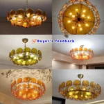 Nordic Style Designer Led Chandelier Restaurant Study Living Room Colored Glass Pendant Light Luxury Postmodern Indoor