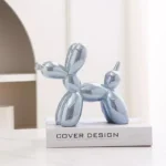 Vilead Ceramic Plating Balloon Dog Orange Figurines Animal Statue Handmade Sculpture Gold Sliver Modern Living Room Desk
