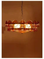Nordic Style Designer Led Chandelier Restaurant Study Living Room Colored Glass Pendant Light Luxury Postmodern Indoor