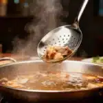 Stainless Steel Serving Spoons Dining Soup Rice Spoon with Drain Hole Heat Insulated Handle Kitchen Utensils Restaurant