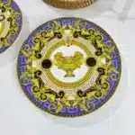 Vintage Ceramic Dinner Plate 8 Inch 10 Inch Creative Bone China Western Steak Dessert Salah Plate Kitchen Party Gift Box Set