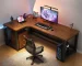 47 in Computer Desk with Drawer, Storage Cabinet Shelve, L Shape Home Office Reversible Study Table, Wood Executive Writing