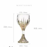 European high-end gold unleaded glass wine glass household thickened hand-made crystal glass goblets wine glasses – base