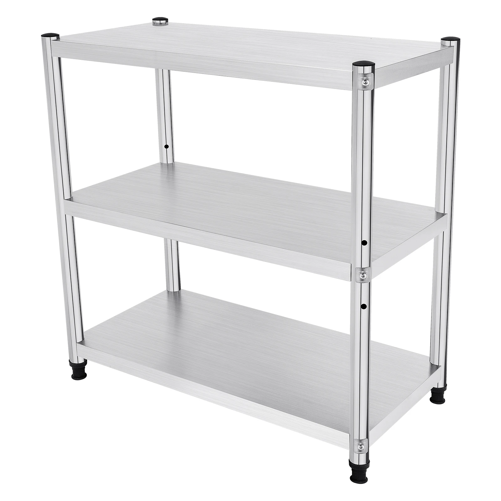S2d7ab1da38d94515a4e8696c88b2d729Y.webp Goldoma stainless steel prep table with 3 tiers in a modern kitchen