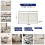 Modern Living Room Cabinet Modular Sideboard Storage Cabinets Combination TV Stand for Customizable Steel Frame Wood  Furniture - Image 11