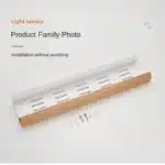 Beech wood bathroom storage rack wall mounted light luxury living room non perforated bathroom storage rack bathroom shelf