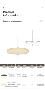 Modern LED UFO Pendant Lamp, Minimalist Designer Chandelier for Bar, Dining Room, Bedroom, Artistic Decor – in a cozy room