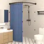 Toilet Non-porous Corner Magnetic Folding Invisible Shower Curtain Waterproof and Mildew-proof Thickened Shower Partition